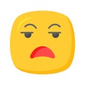 Irritated emoji vector design, ready to use and download premium vector