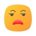 Irritated emoji vector design, ready to use and download premium vector