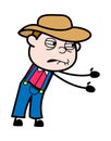 Irritated Farmer cartoon illustration