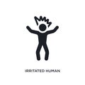 irritated human isolated icon. simple element illustration from feelings concept icons. irritated human editable logo sign symbol