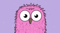 Irritated Owl: A Stylised Pink Animated Gif With Multiple Beaks And Big Eyes