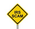 IRS Scam Warning Sign Royalty Free Stock Photo