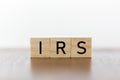 IRS word on wooden cubes Royalty Free Stock Photo