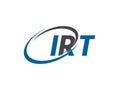 IRT letter creative modern elegant logo design Royalty Free Stock Photo