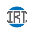 IRT letter logo design on white background. IRT creative initials circle logo concept. IRT letter design Royalty Free Stock Photo