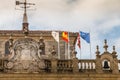 Architectural detail of City Hall of Irun in spain Royalty Free Stock Photo