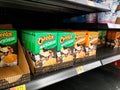 Cheetos Mac `N Cheese boxes at store Royalty Free Stock Photo