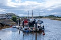 Irvine Harbour in Ayrshire Scotland looking Over some Small Boats