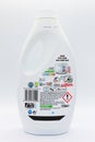 Fairy branded non-bio washing machine liquid in recyclable plastic bottle