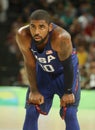 Irving Kyrie of team United States in action during group A basketball match between Team USA and Australia of the Rio 2016 Royalty Free Stock Photo