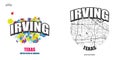 Irving, Texas, two logo artworks