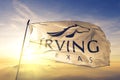 Irving of Texas of United States flag waving on the top Royalty Free Stock Photo