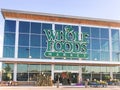 Exterior facade of Whole Foods Market store in Irving, Texas, US