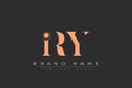 IRY abstract letter logo design Royalty Free Stock Photo