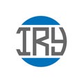IRY letter logo design on white background. IRY creative initials circle logo concept. IRY letter design Royalty Free Stock Photo