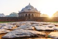 Isa Khan's tomb in the morning sun, Humayun's Tomb complex, New Delhi, India Royalty Free Stock Photo