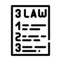 Isaac asimov 3 laws of robotics line icon vector illustration Royalty Free Stock Photo