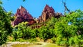 Isaac Peak and Jacob Peak in Zion National Park in Utah, United Sates Royalty Free Stock Photo