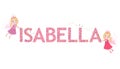 Isabella female name with cute fairy Royalty Free Stock Photo