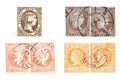 Isabella II Stamps Royalty Free Stock Photo