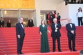 Isabelle Huppert and director Paul Verhoeven,Thierry Fremont, Pierre Lescure,