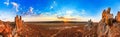 Isalo sunset panorama Royalty Free Stock Photo