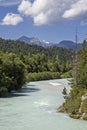 Isar river bed in KrÃÂ¼n Royalty Free Stock Photo