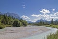 Isar riverbed near KrÃÂ¼n Royalty Free Stock Photo