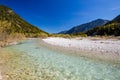Isartal river in german alps Royalty Free Stock Photo