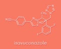 Isavuconazonium sulfate triazole antifungal drug. Prodrug of isavuconazole. Skeletal formula.