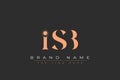ISB abstract letter logo design Royalty Free Stock Photo