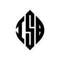 ISB circle letter logo design with circle and ellipse shape. ISB ellipse letters with typographic style. The three initials form a Royalty Free Stock Photo