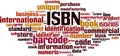 ISBN word cloud Royalty Free Stock Photo
