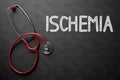 Ischemia Concept on Chalkboard. 3D Illustration. Royalty Free Stock Photo