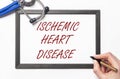 Ischemic heart disease inscription. Coronary disease