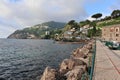 Ischia - Baia di Cartaromana dal Piazzale delle Alghe all`alba Royalty Free Stock Photo