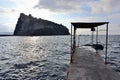 Ischia - Castello Aragonese dal pontile di Cartaromana Royalty Free Stock Photo