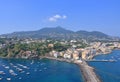Ischia island - view from castle Aragonese, Italy Royalty Free Stock Photo