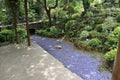 Ischia - Lago di ciottoli di vetro blu ai Giardini La Mortella