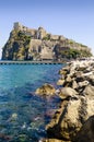 Ischia Ponte with castle Aragonese of the Ischia island, Bay of Naples Italy Royalty Free Stock Photo