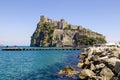 Ischia Ponte with castle Aragonese of the Ischia island, Bay of Naples Italy Royalty Free Stock Photo