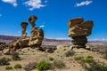 Ischigualasto rock formations in Valle de la Luna, Argentina Royalty Free Stock Photo