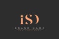 ISD abstract letter logo design Royalty Free Stock Photo