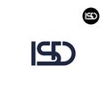 ISD Logo Letter Monogram Design Royalty Free Stock Photo