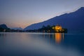 Iseltwald peninsula and former castle in Switzerland Royalty Free Stock Photo