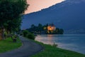 Iseltwald peninsula and former castle in Switzerland Royalty Free Stock Photo