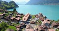 Iseltwald village in Switzerland Lake view