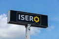 Isero logo sign. Isero is a specialized hardware wholesaler