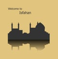 Isfahan, Iran, city silhouette