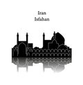 Isfahan, Iran, city silhouette